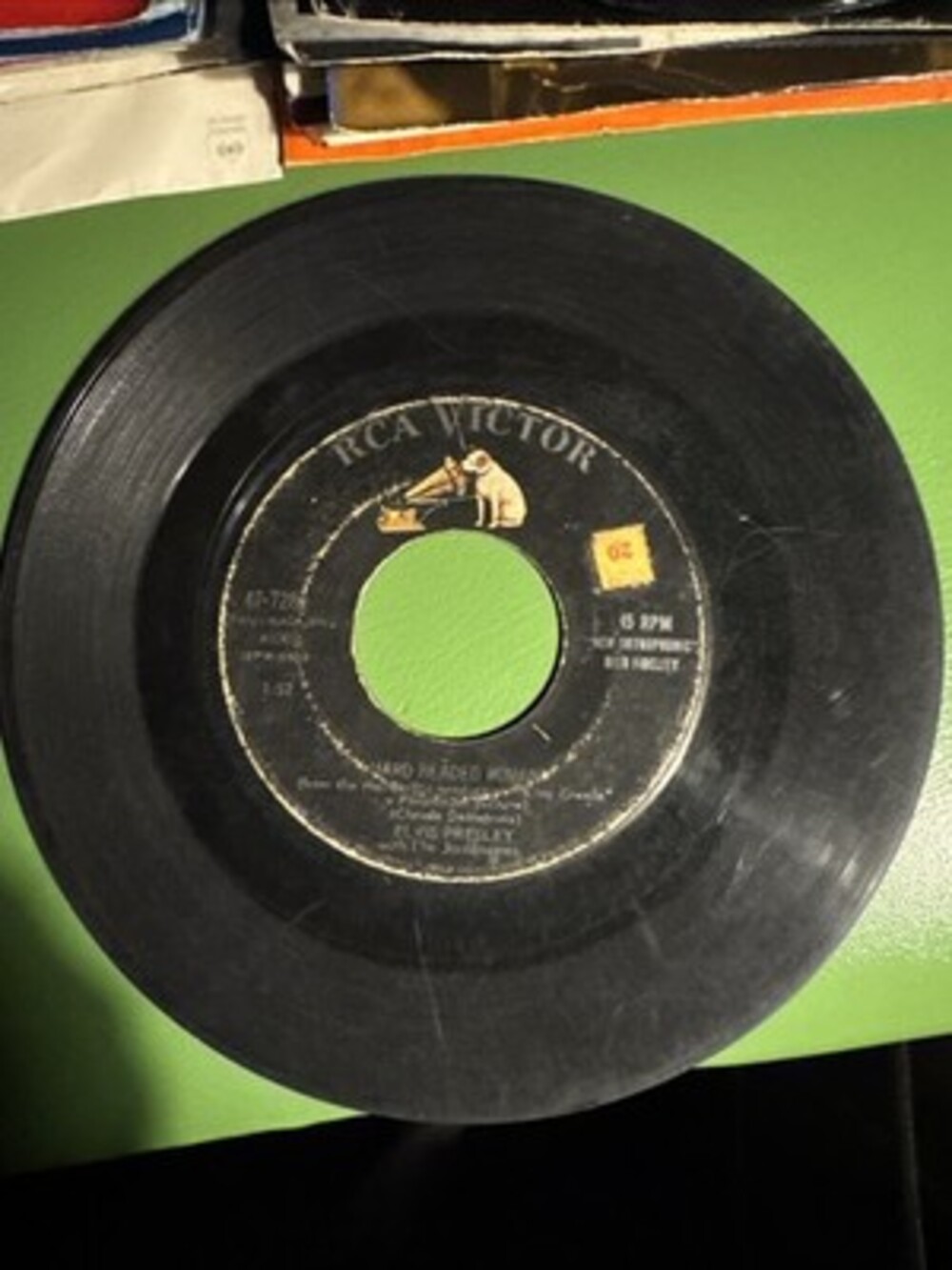 ELVIS PRESLEY with THE JORDANAIRES Hard Headed Woman 45 rpm Record